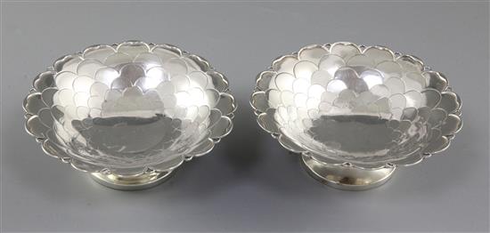 A pair of George V small silver comports, by Mappin & Webb.